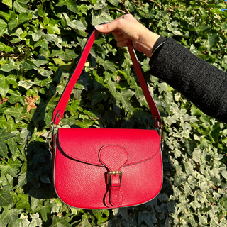Alice Leather Crossbody Bag - Red