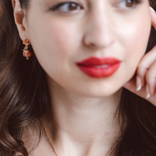 Pomegranate Drop Earrings