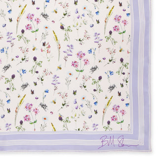 Meadow Print Small Silk Scarf