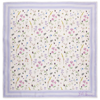 Meadow Print Small Silk Scarf