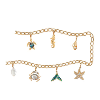 Diamond Cut Charm Bracelet