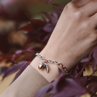 Acorn and Leaf Woodland Bracelet
