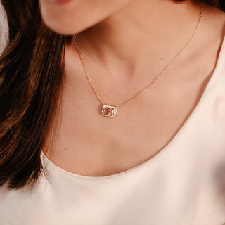 Gabriella East to West Necklace - Morganite