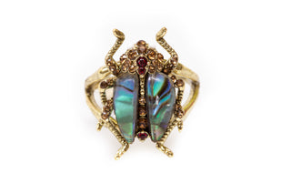 Bejewelled Beetle Ring