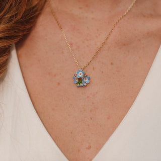 Forget Me Not 3 Cluster Pendant