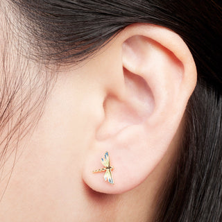Enamel Dragonfly Studs