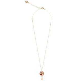 Hot Air Balloon Pendant Necklace on a gold chain