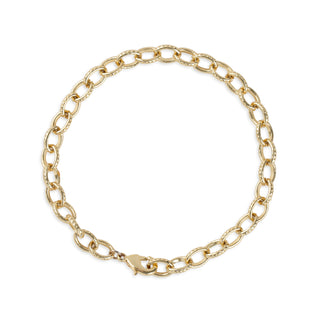 Diamond Cut Charm Bracelet