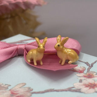 Enamel Rabbit Studs