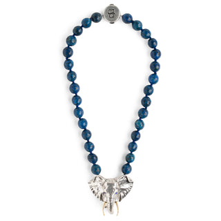Elephant Head and Lapis statement necklace