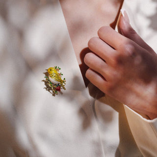 Goldcrest Dawn Chorus Brooch