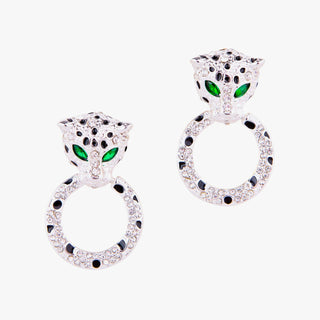 Bejewelled Leopard Earrings