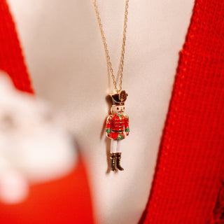 Nutcracker Pendant on a gold chain