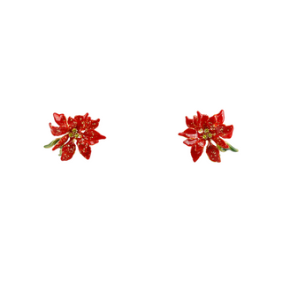 Poinsettia Stud Earrings