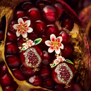 Pomegranate Drop Earrings