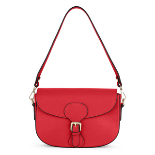 Alice Leather Crossbody Bag - Red