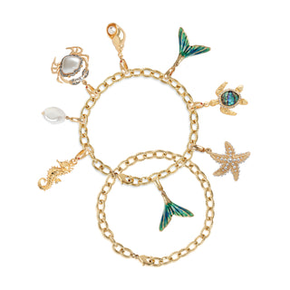 Diamond Cut Charm Bracelet