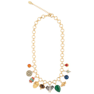 Savannah Animal Head Charm Necklace