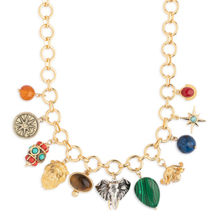 Savannah Animal Head Charm Necklace