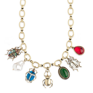 Statement Beetle Charm Necklace