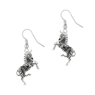 Zebra Drop Earrings