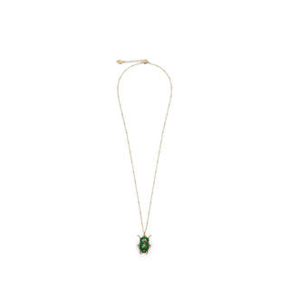 Antique Beetle Pendant Necklace