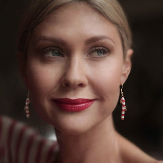 Candy Cane Drop Earrings
