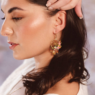 Floral Dream Catcher Earrings