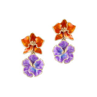 Statement Floral Drop Earrings