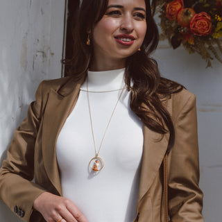 Fox Necklace And Earring Set