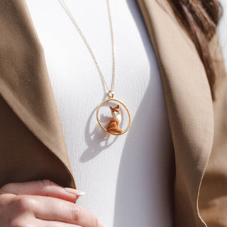 Fox Hoop Necklace