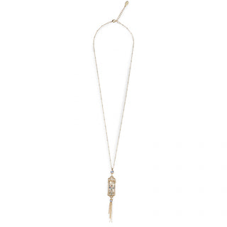 Bird Cage Drop Pendant - Small length with gold chain