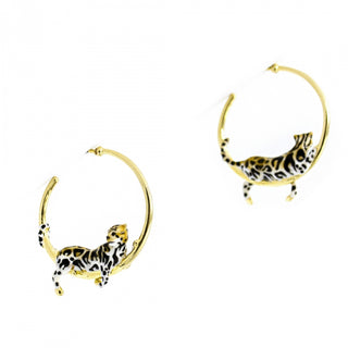 Clouded Leopard Hoops