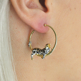 Clouded Leopard Hoops