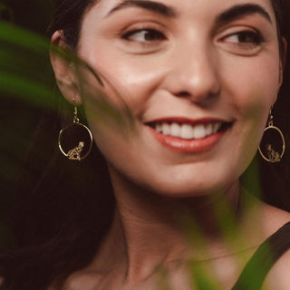 Clouded Leopard Front Facing Hoops