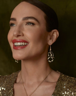 Bejewelled Snake Drop Earrings