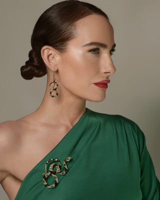 Bejewelled Snake Brooch