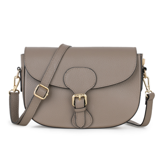 Alice Leather Crossbody Bag - Taupe