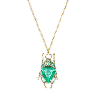 Vintage Green Bug Pendant