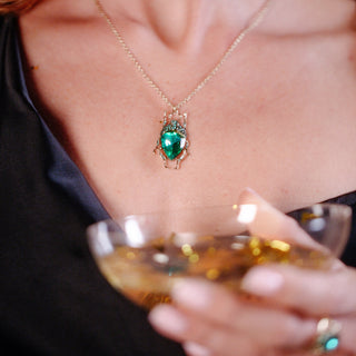 Vintage Green Bug Pendant