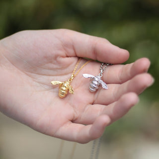 Bumble Bee Pendant Rhodium - Large