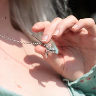 Bumble Bee Pendant Rhodium - Large