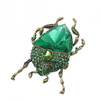 Vintage Green Bug Brooch