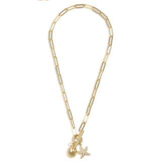 Shell & Starfish Charm Necklace