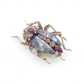 Bejewelled Beetle Statement Brooch