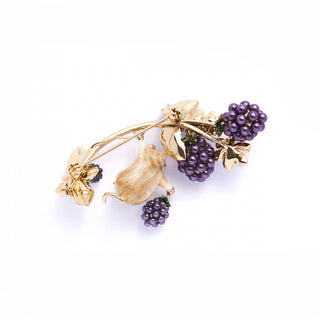 Back of Blackberry & Mouse Brooch