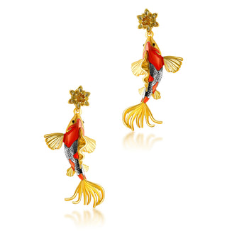 Koi Carp Drop Earrings