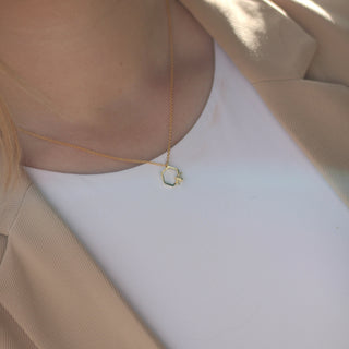 Hexagon Bumble Bee Pendant - Gold