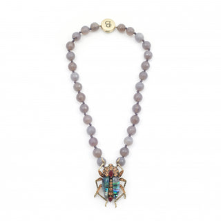 Bejewelled Beetle Statement Necklace