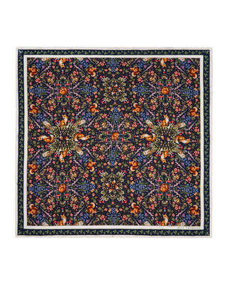 Forest Friends Print Scarf - Navy